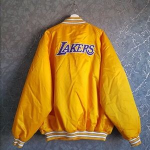Vintage Nike LA Lakers Satin Bomber Jacket XXL